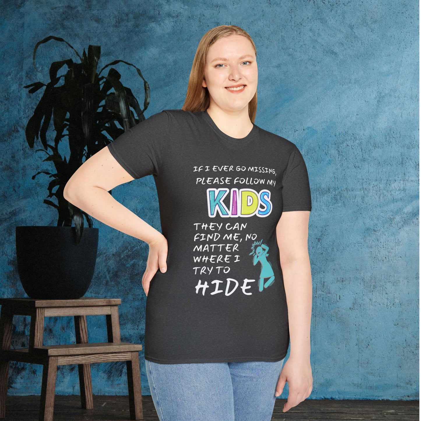 If I Go Missing Follow My Kids... Adult T-shirt