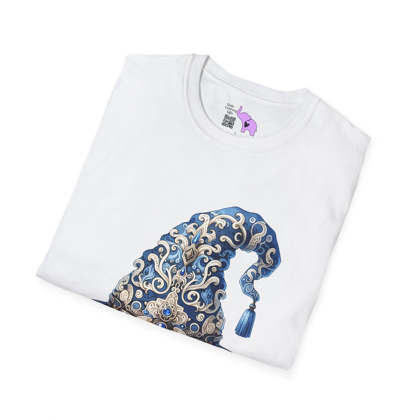 Blue & Silver Witch Hat Adult Unisex Tshirt