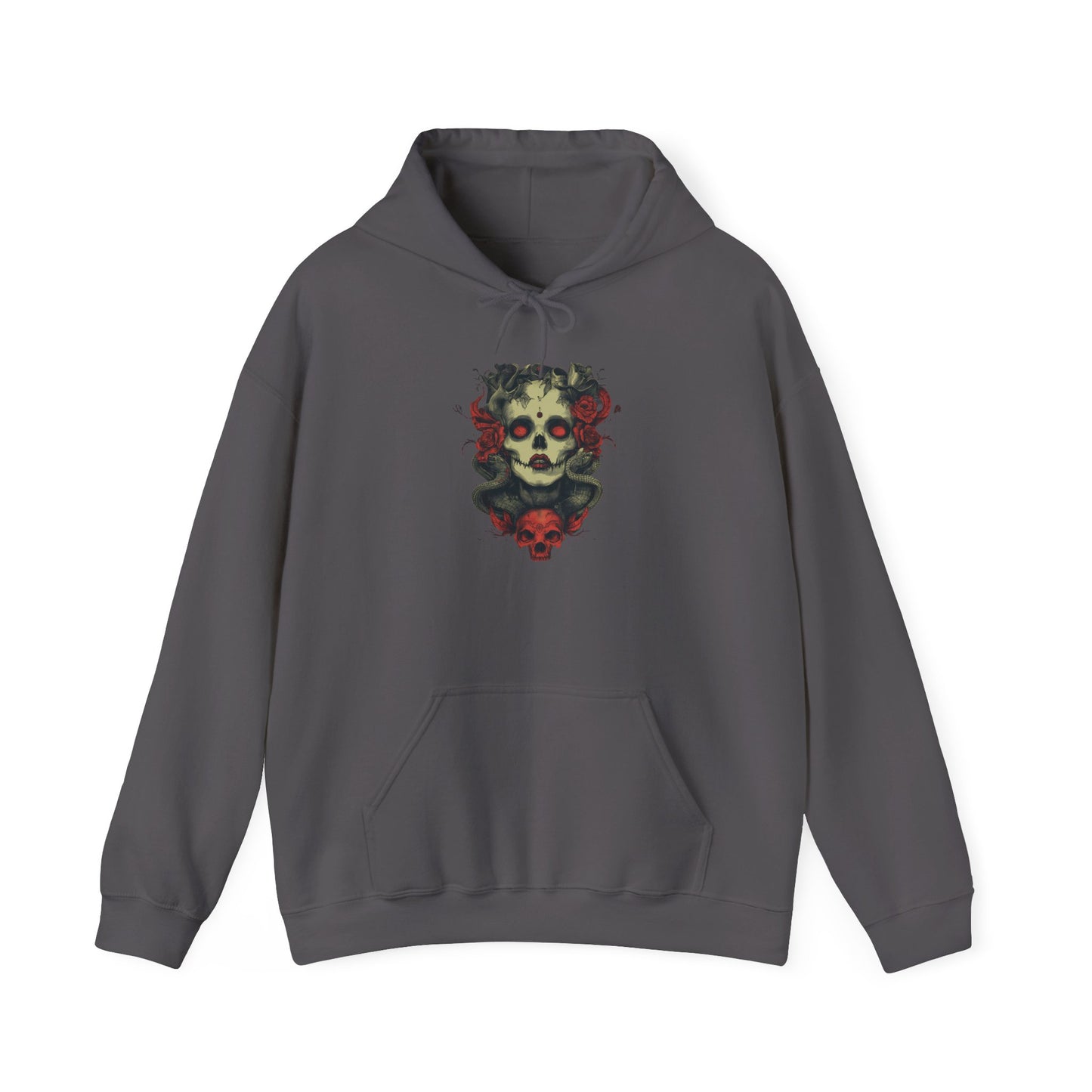 Creepy Skull and Roses Heavy Blend™ Hooded Sweatshirt