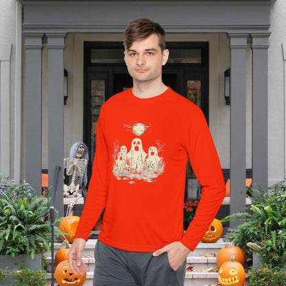 Creepy Ghost Trio Adult Long Sleeve Tee