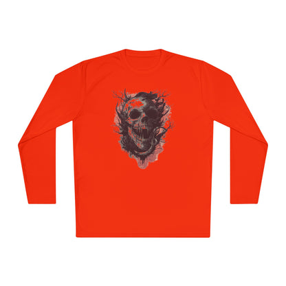 Creepy Skull in Tree Adult Long Sleeve Tee