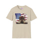 American Flag & Boots Adult T-shirt