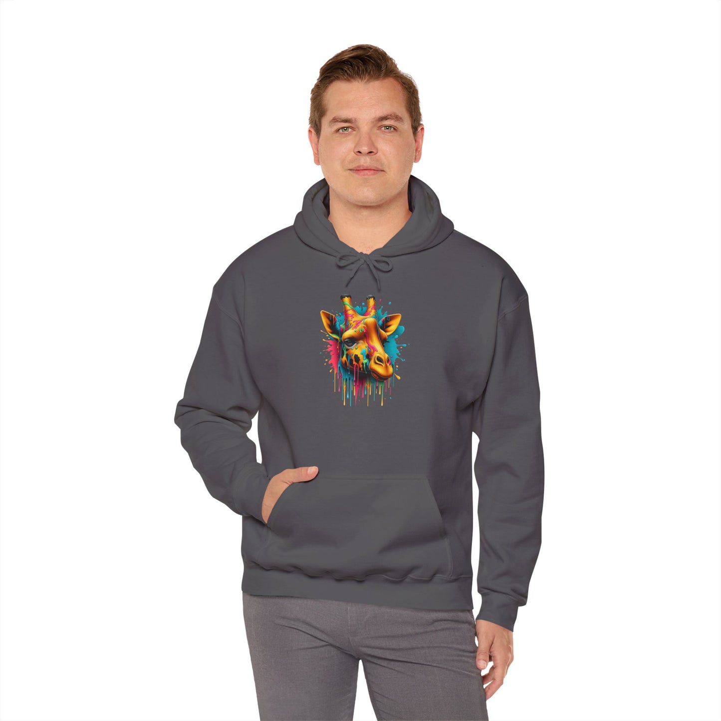 Colorful Giraffe Heavy Blend™ Hooded Sweatshirt