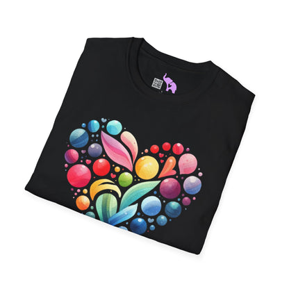 Color Pop Heart Adult T-shirt