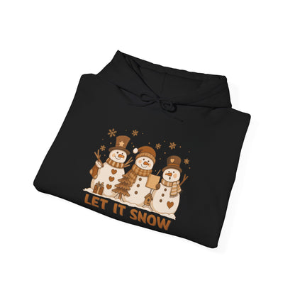 Let It Snow (Snowmen Trio) Adult Heavy Blend™ Hoodie