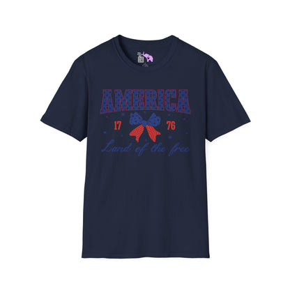 America Land of the Free 1776 Adult T-shirt