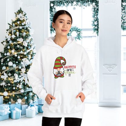 Naughty and I Gnome It Adult Heavy Blend™ Hooded Sweatshirt