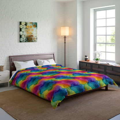 Rainbow Watercolors Basic Bedding Set
