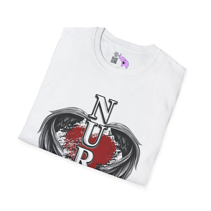 Nurse Heart & Angel Wings Adult T-shirt