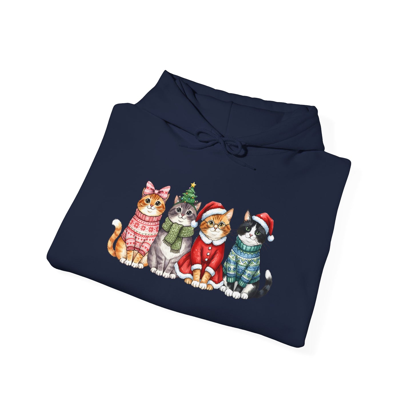 Meowy Christmas Crew Adult Heavy Blend™ Hooded Sweatshirt