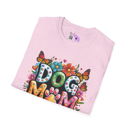 Floral Dog Mom Adult Unisex Tshirt