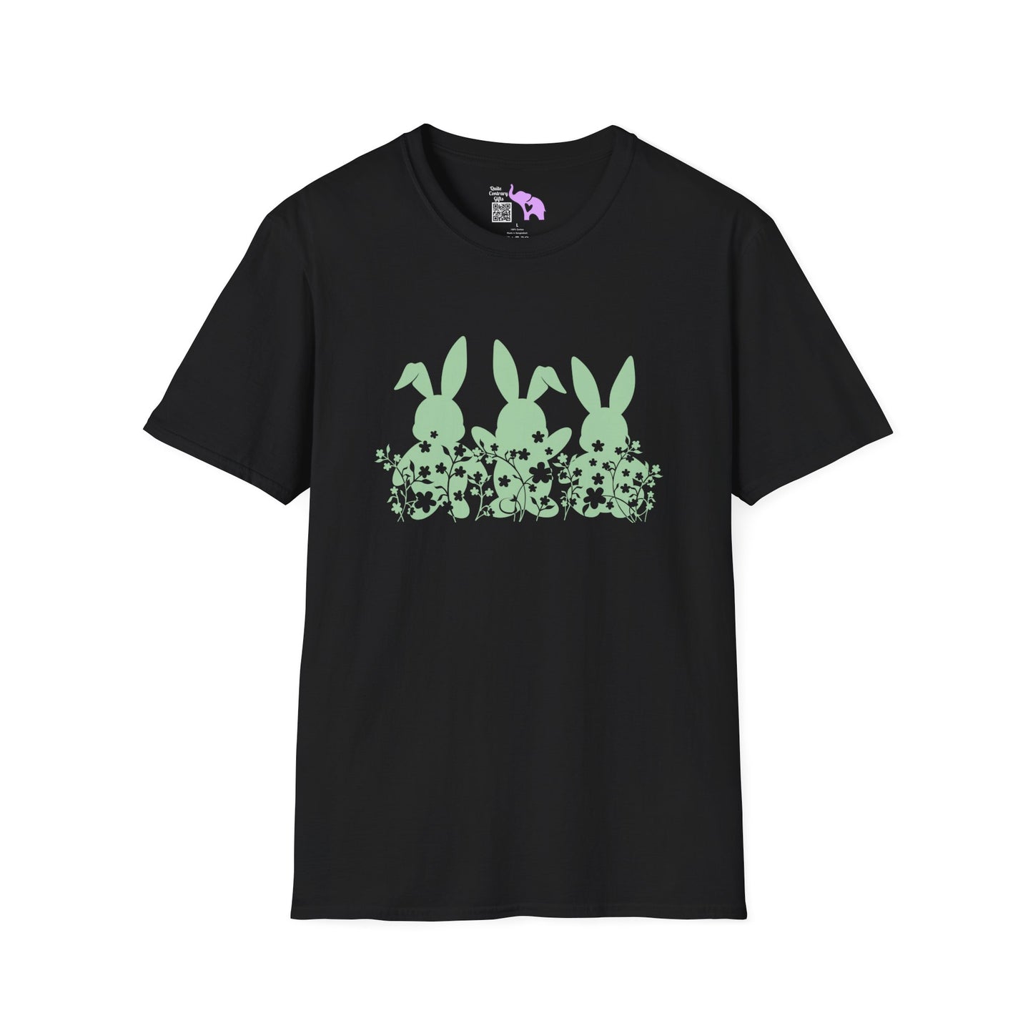 Easter Bunnies in Grass Adult T-shirt