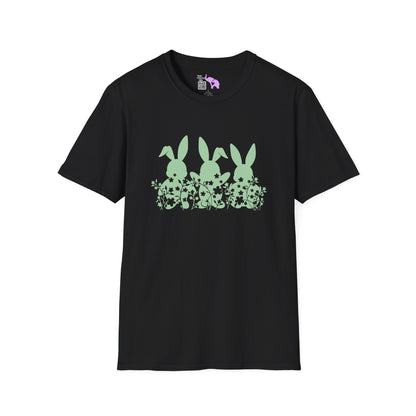 Easter Bunnies in Grass Adult T-shirt