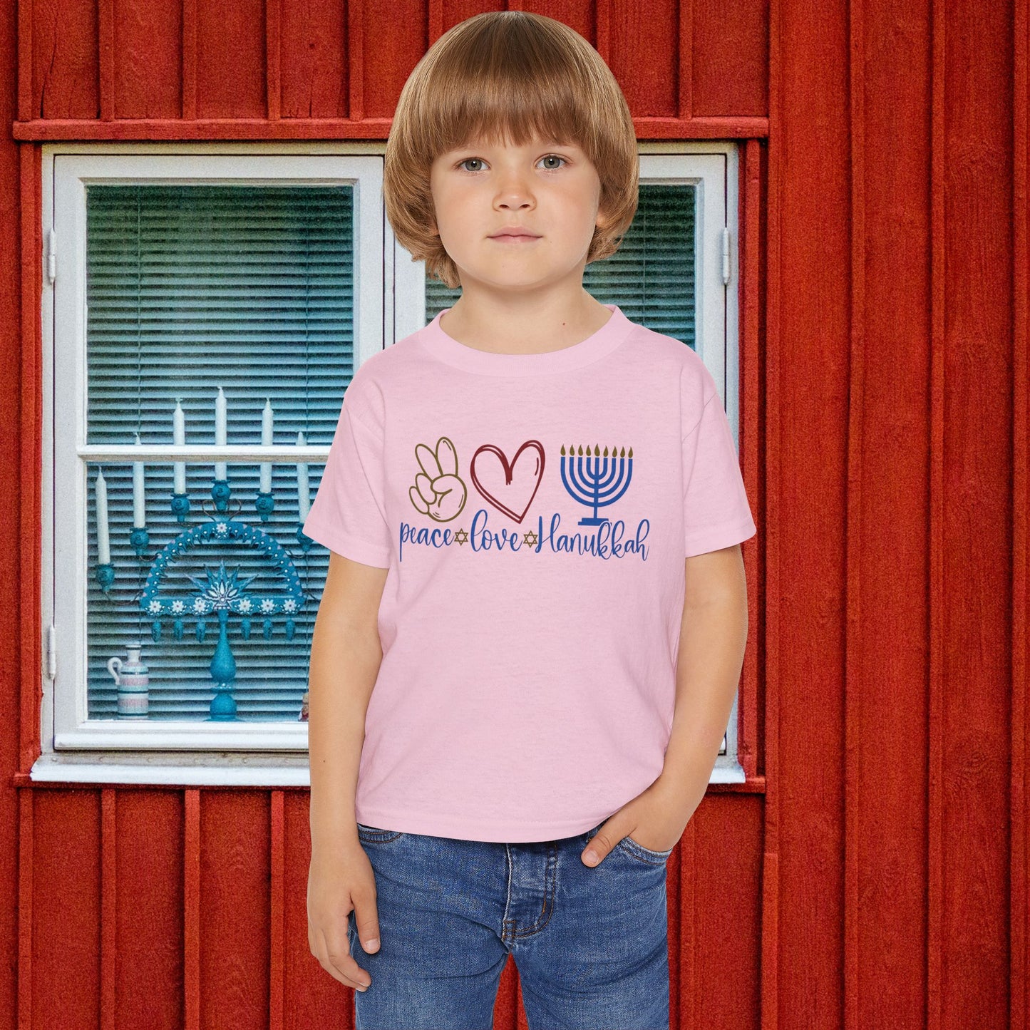 Peace Love Hanukkah Heavy Cotton™ Toddler T-shirt