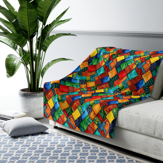 Heritage Pulse Sherpa Fleece Blanket