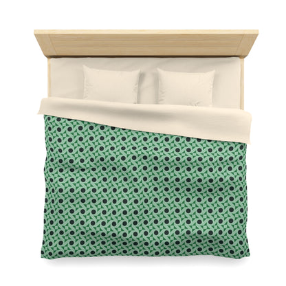 Emerald Pinwheels Microfiber Duvet Cover