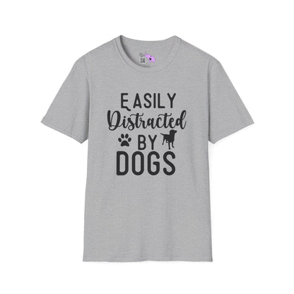 Easily Distracted By Dogs Adult T-shirt