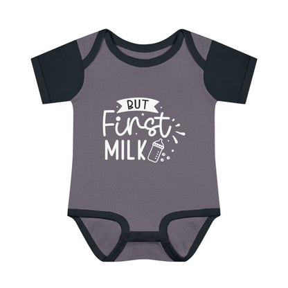 But First Milk Infant Baby Rib Bodysuit