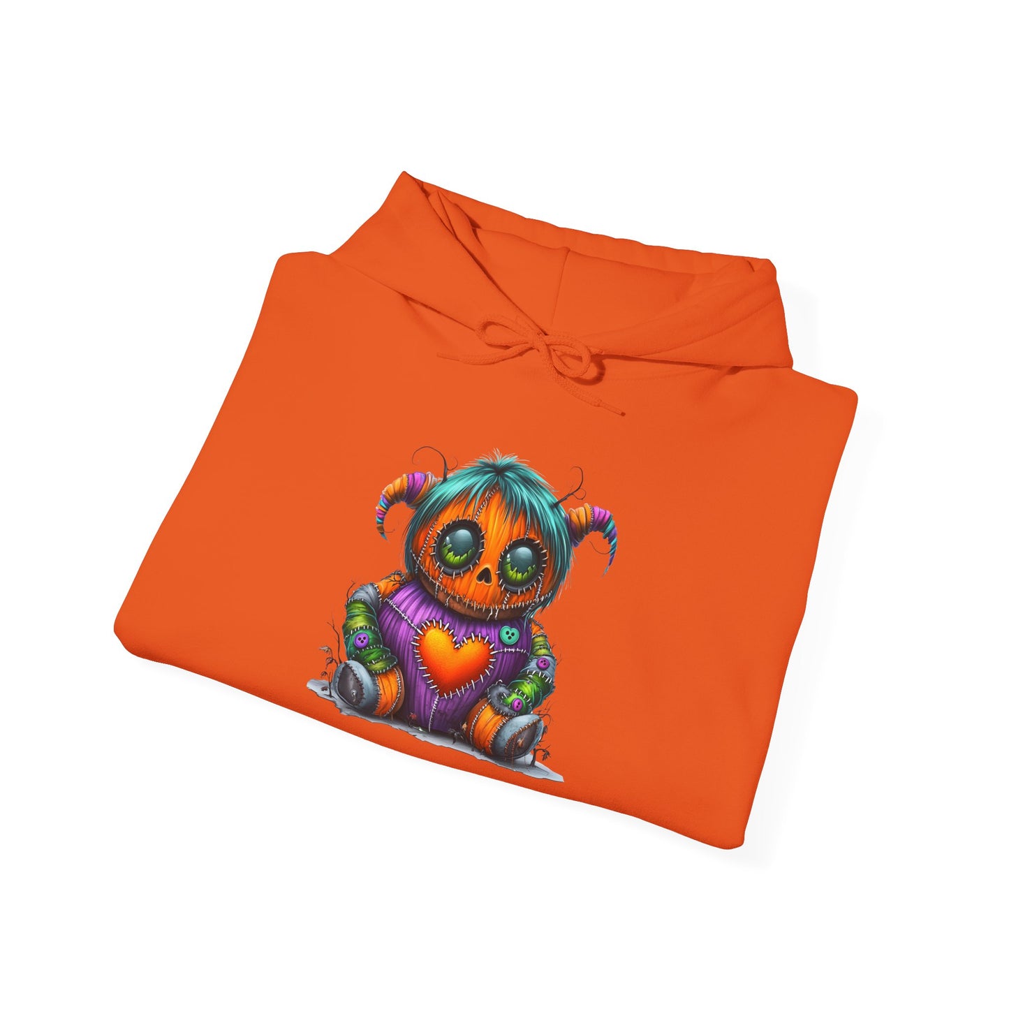 Patchwork Pumpkin Heart Heavy Blend™ Hooded Sweatshirt