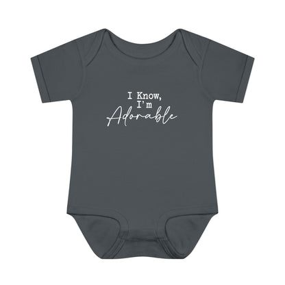 I Know I'm Adorable Infant Onesie