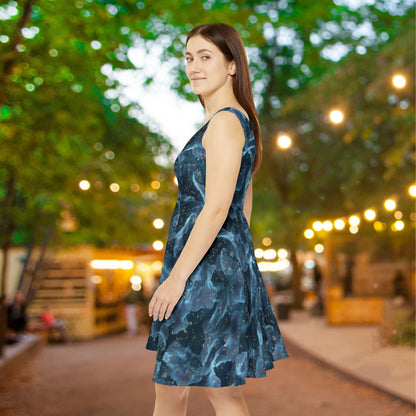 Midnight Sheer & Lace Women's Skater Dress