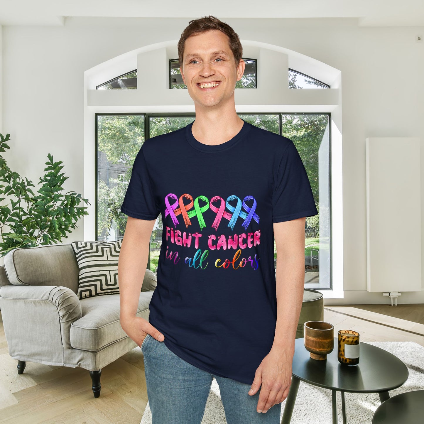 Fight Cancer in All Colors 9 Adult T-shirt