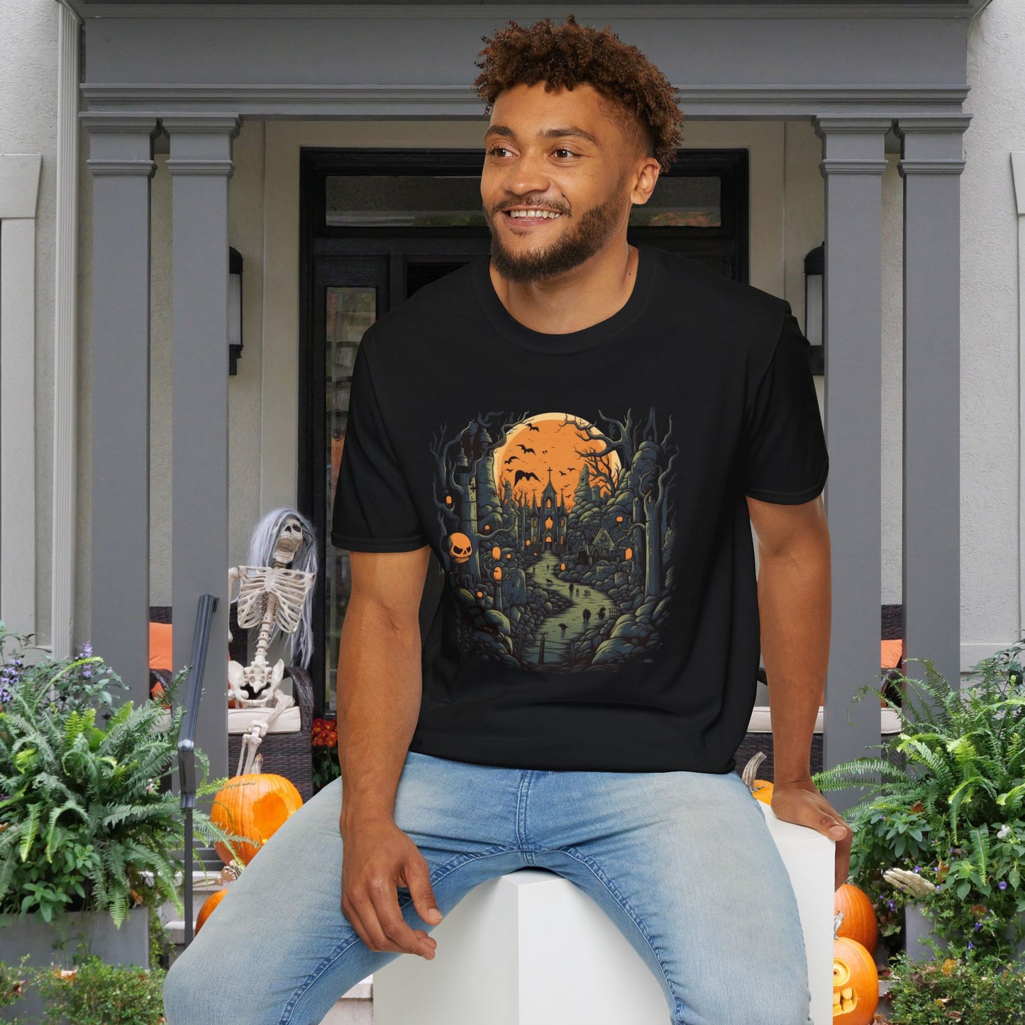 Creepy Cemetery 14 Adult T-shirt