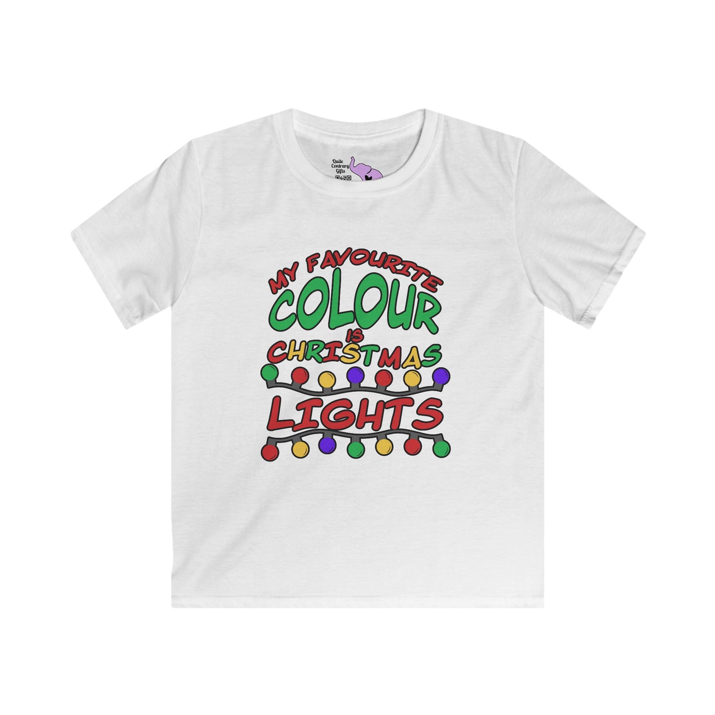 My Favourite Colour Is Christmas Lights Youth Tee
