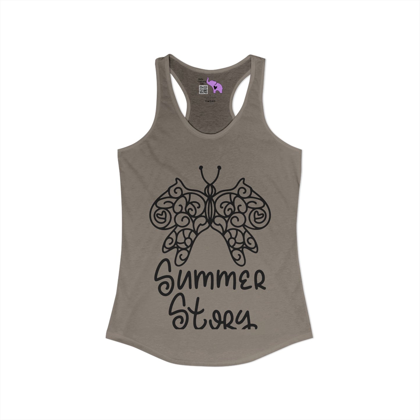 Summer Story (Butterfly) Women's Ideal Racerback Tank