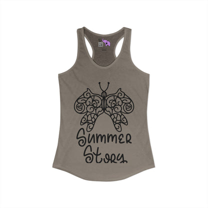 Summer Story (Butterfly) Women's Ideal Racerback Tank