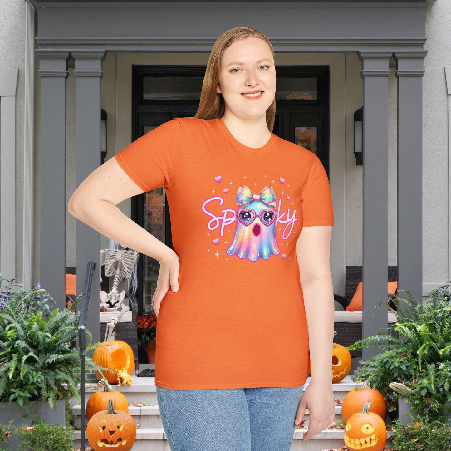 Spooky Pastel Ghost Adult T-shirt