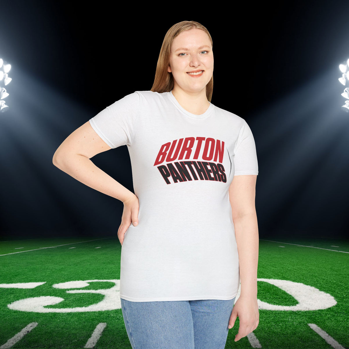Burton Panthers (Angled) Adult T-shirt