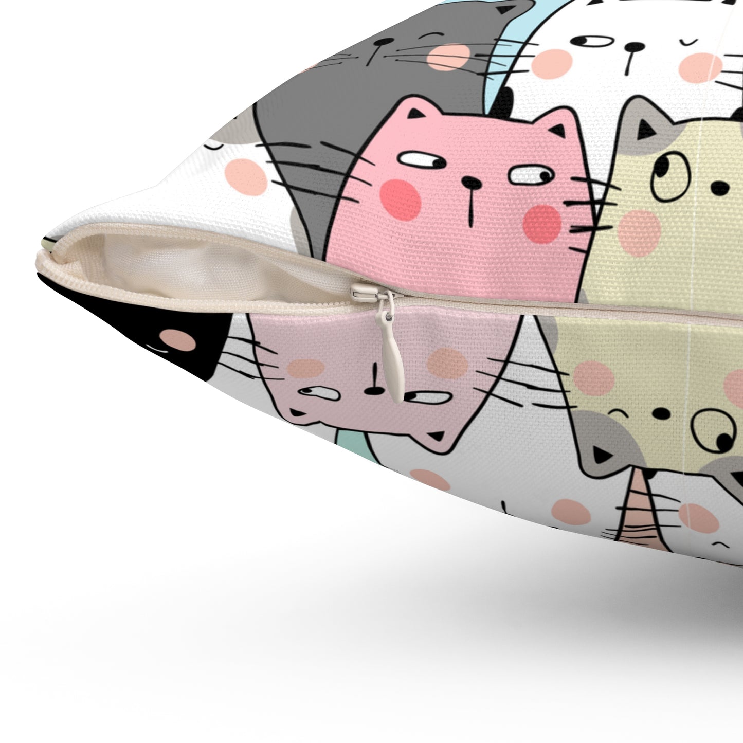 Cartoon Cats Throw Pillow