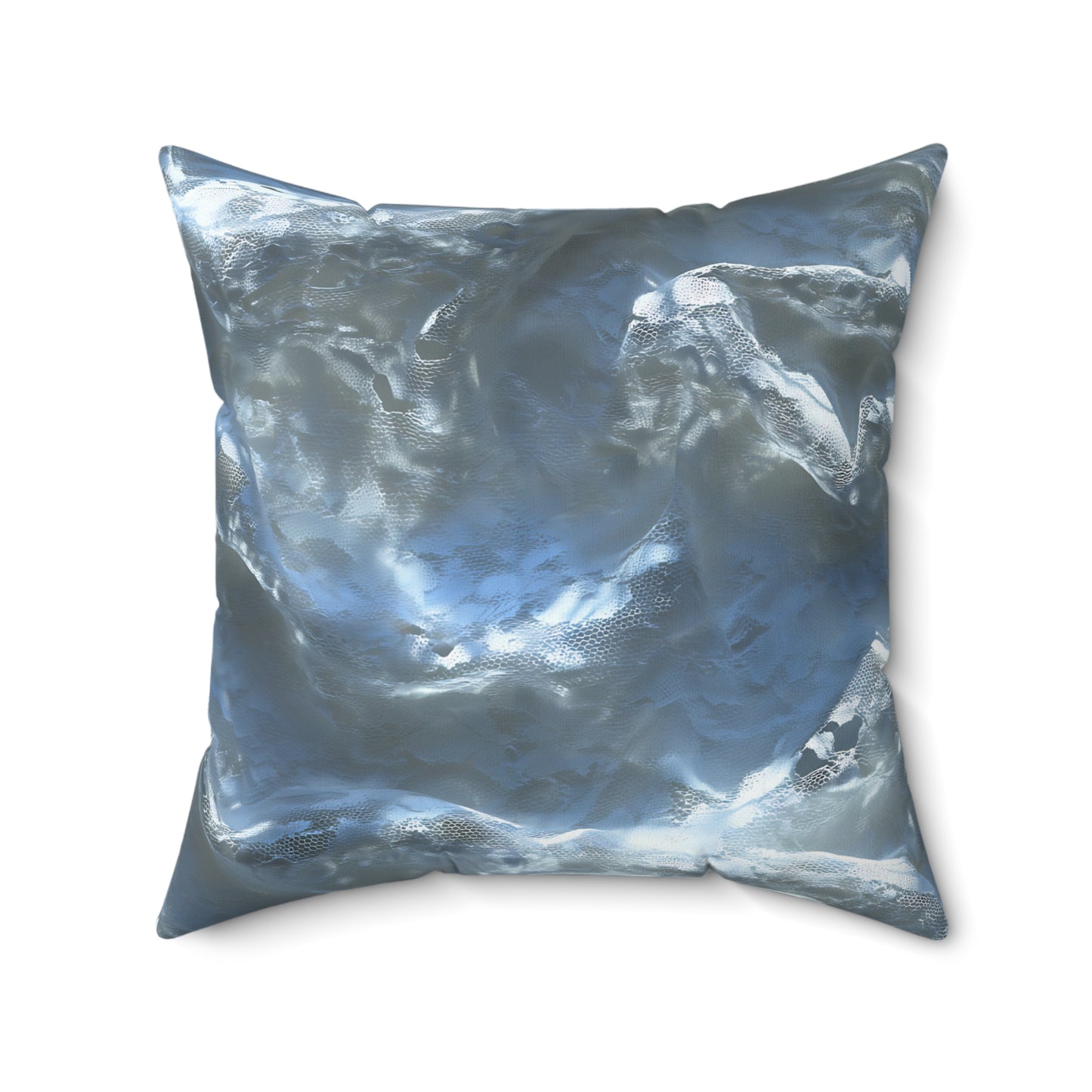 Snowdrift Sheer & Lace Throw Pillow