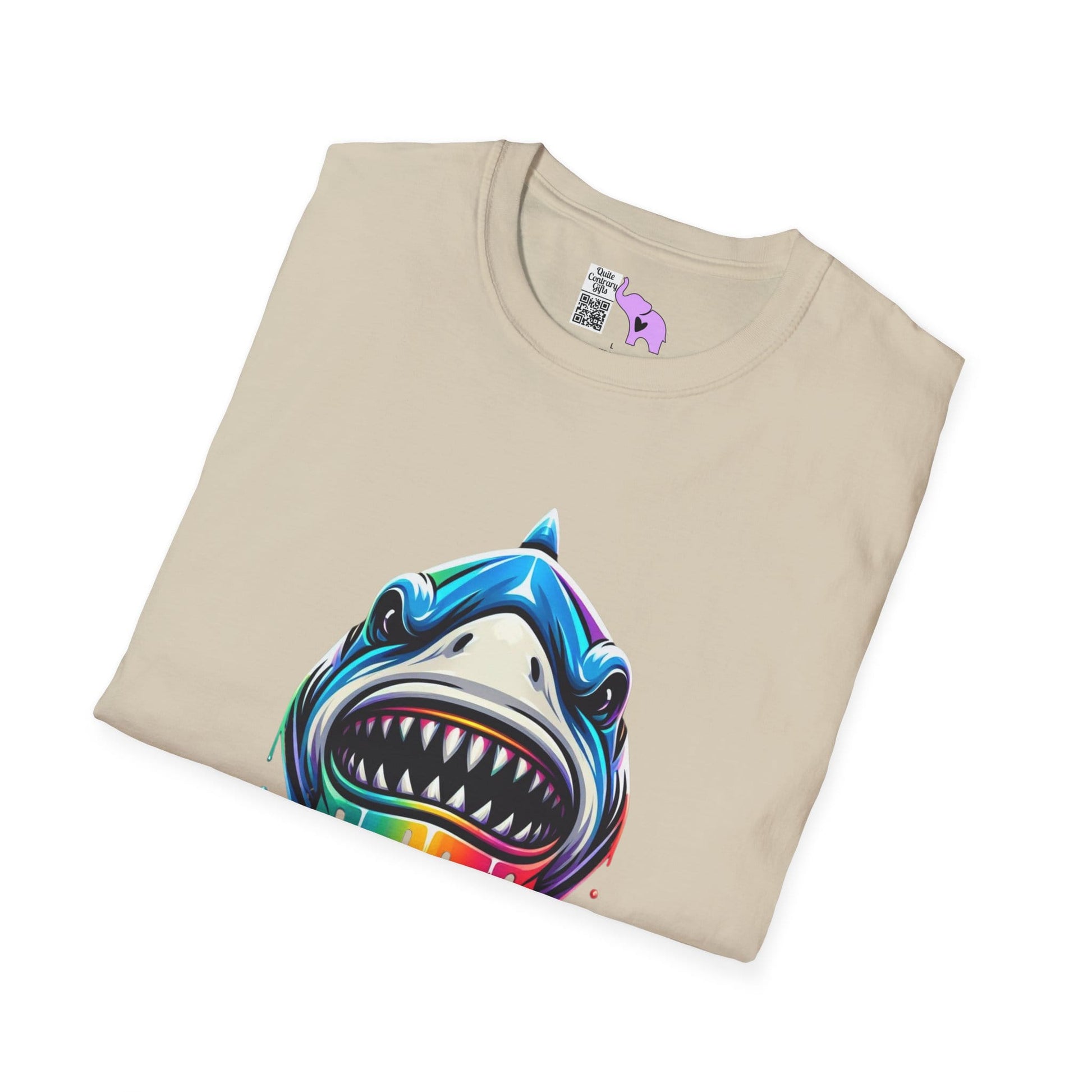 Colorful Shark Adult T-shirt