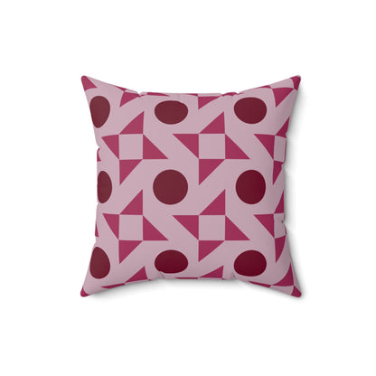 Crimson Pinwheels Throw Pillow