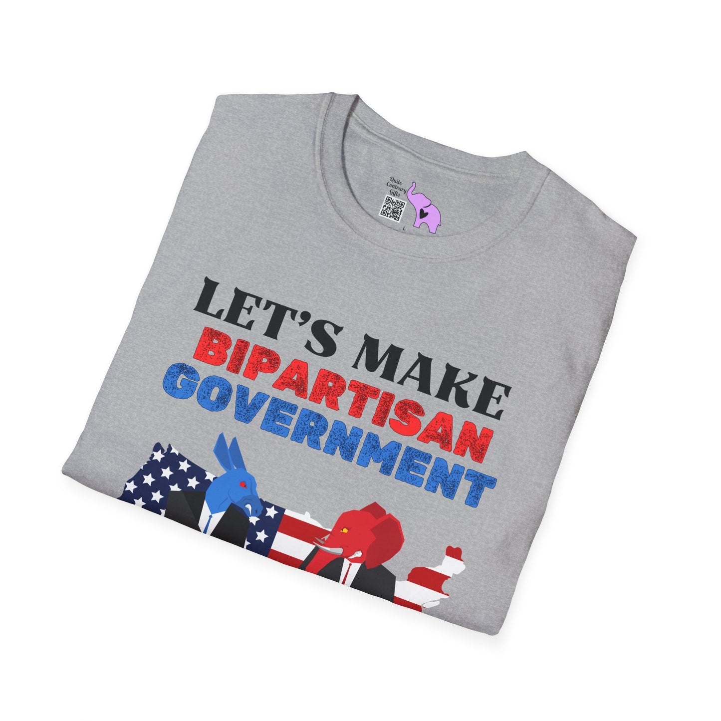 Let's Make Bipartisan Government Cool Again Again Adult T-shirt