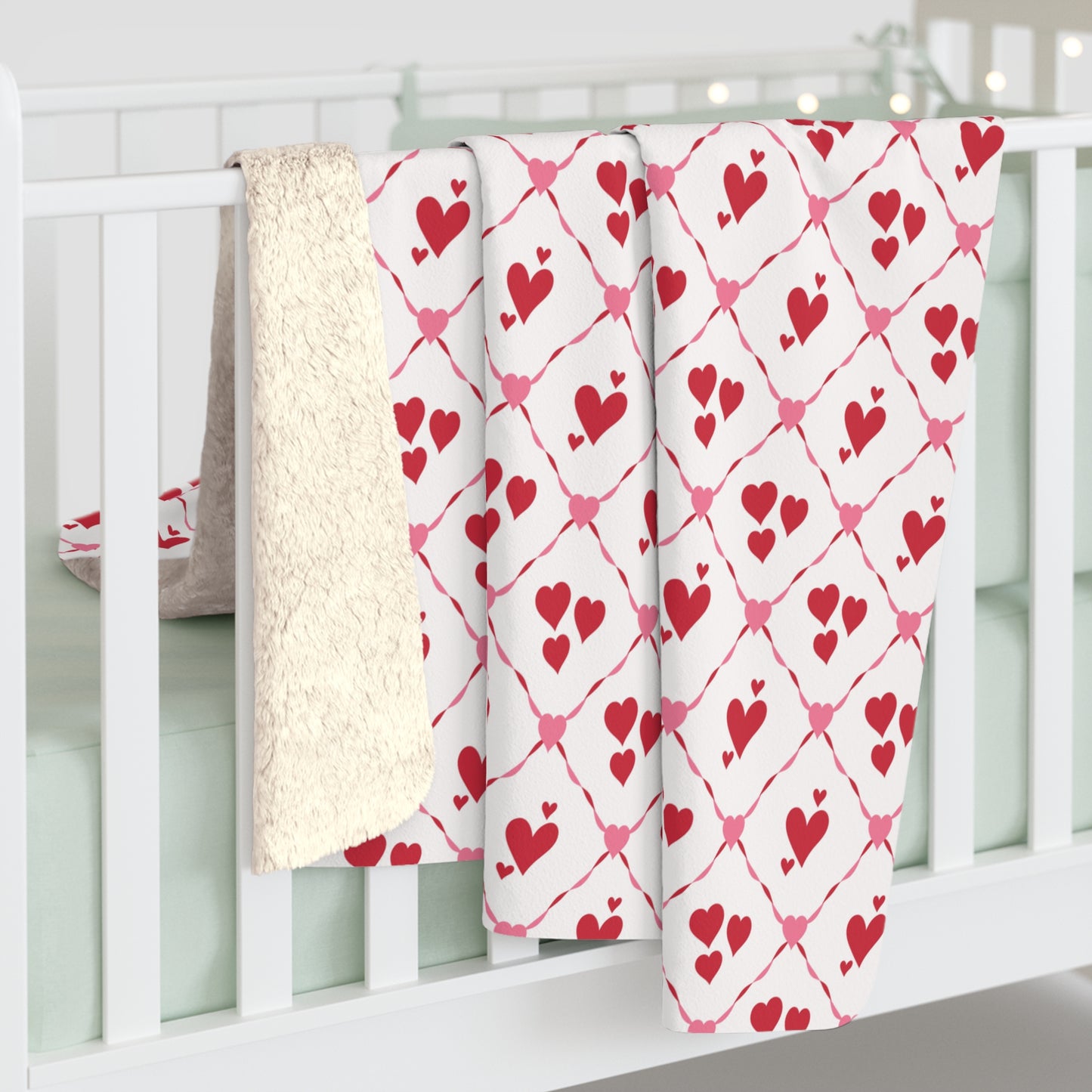 Cupid’s Lattice Fleece Blanket