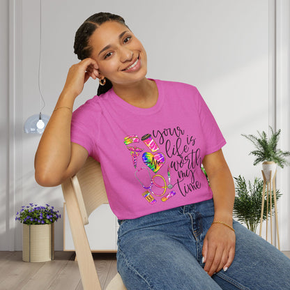 Your Life Is Worth My Time (Nurse) Adult T-shirt