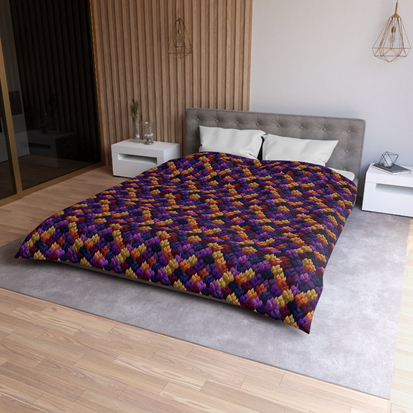 Velour Garden Duvet Bedding Set