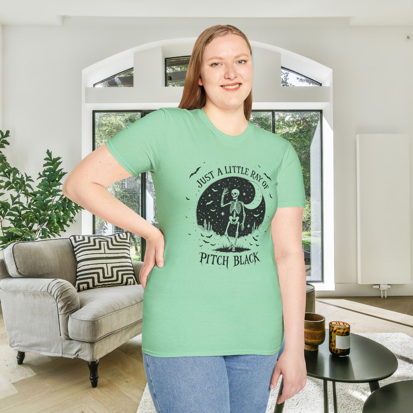 Just A Little Ray of Pitch Black (Crescent Moon) Adult T-shirt