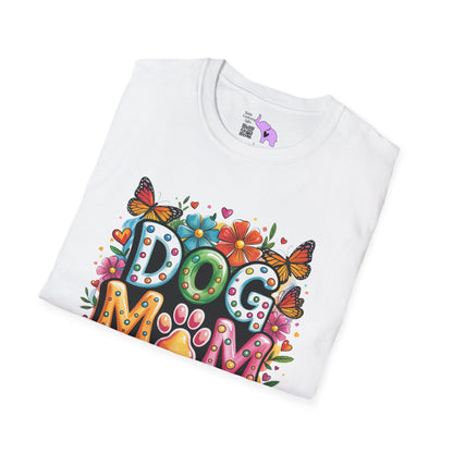 Floral Dog Mom Adult Unisex Tshirt