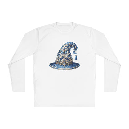 Blue & SIlver Witch Hat Adult Long Sleeve Tee