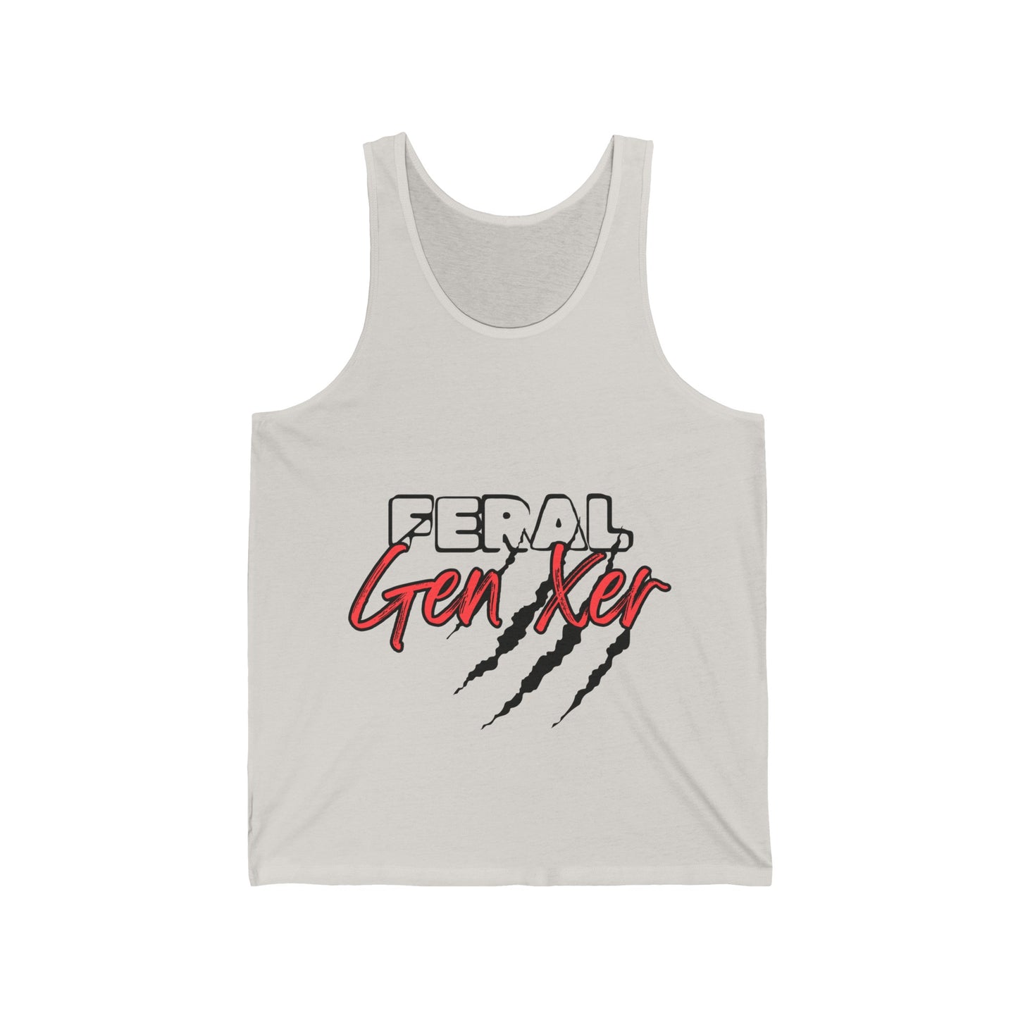 Feral GenXer w/Claws Unisex Jersey Tank