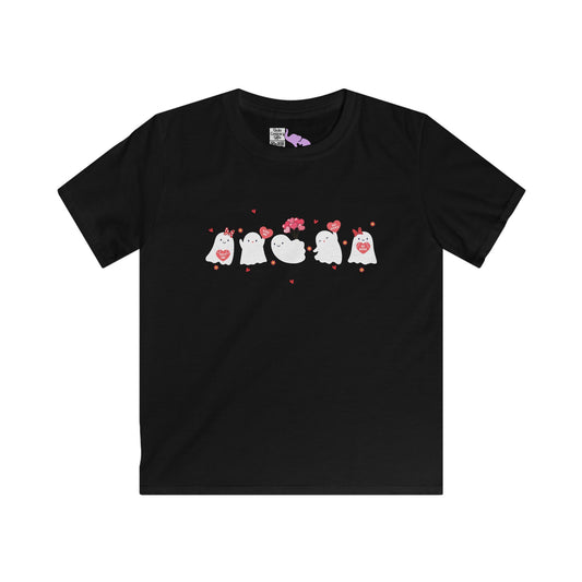 Cute Valentine Ghosts Youth Softstyle Tee