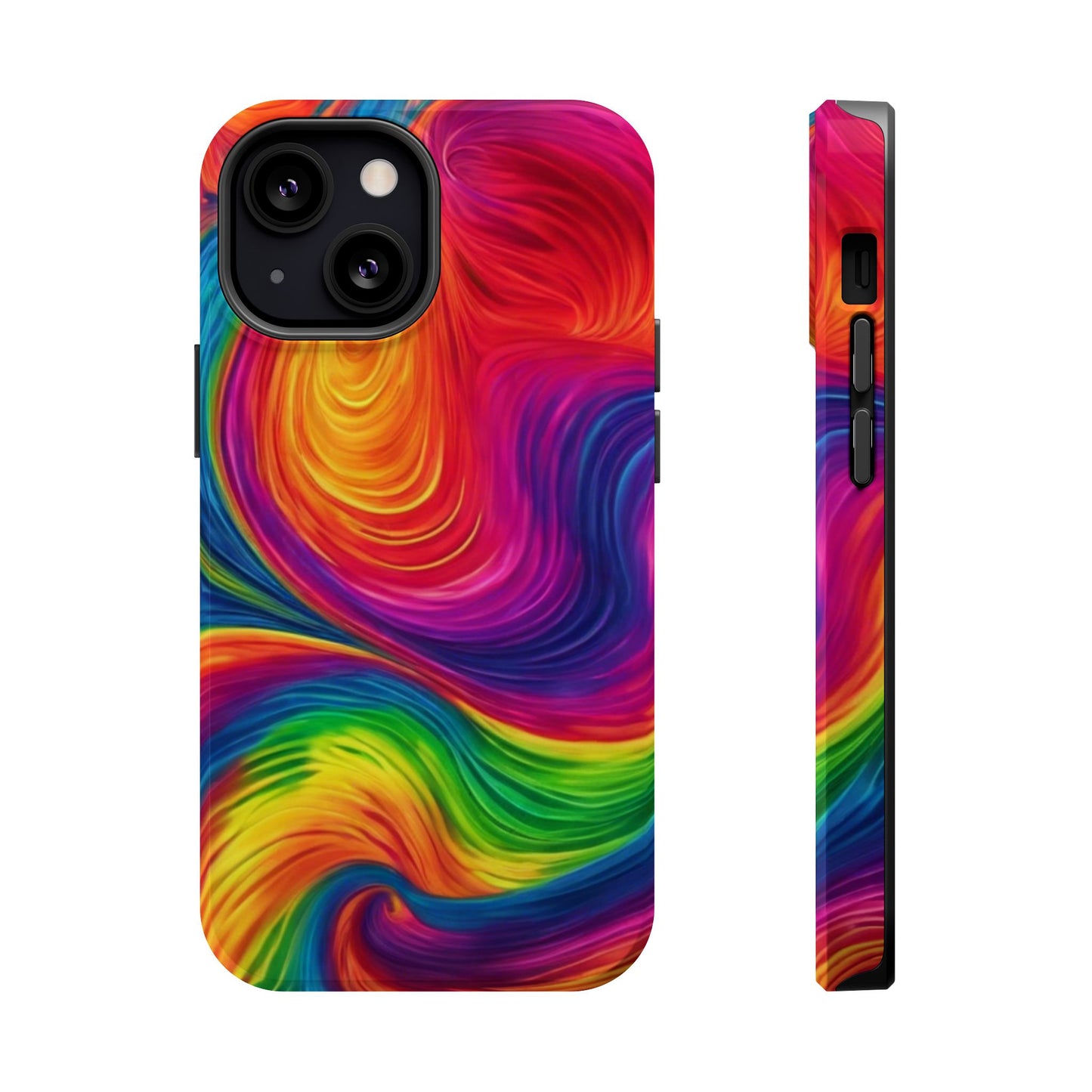Tie Dye Color Swirl MagSafe® Compatible Tough Case for iPhone