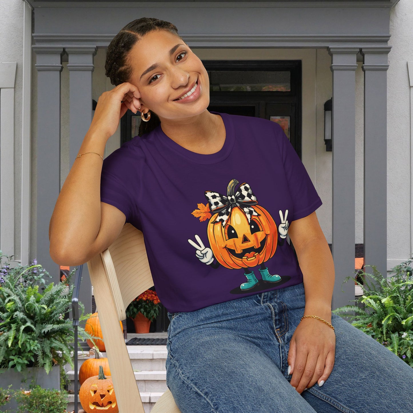 Pumpkin Peace Adult T-shirt