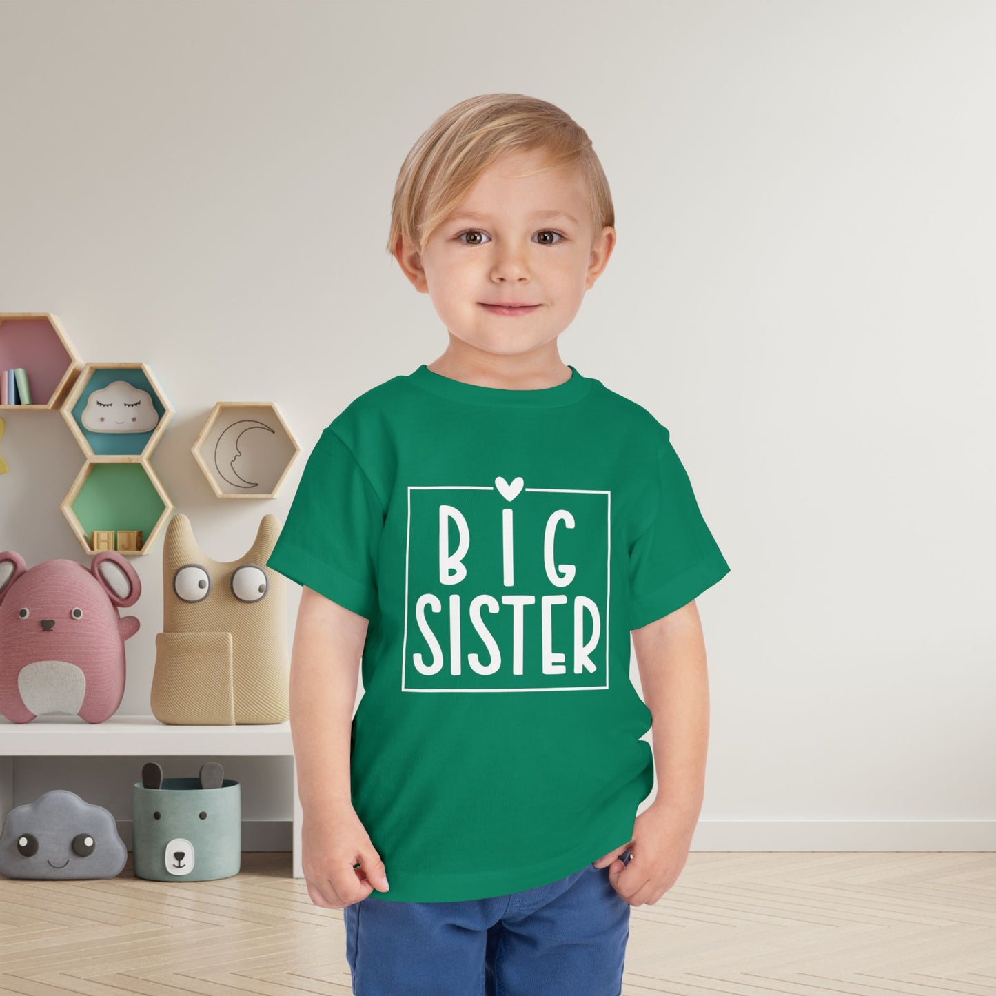 Big Sister (Heart/Box) Toddler Tee