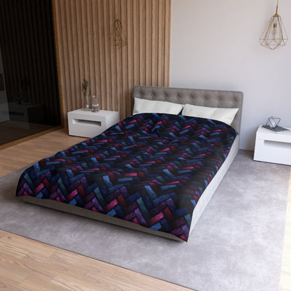 Velvet Angles Print Microfiber Duvet Cover