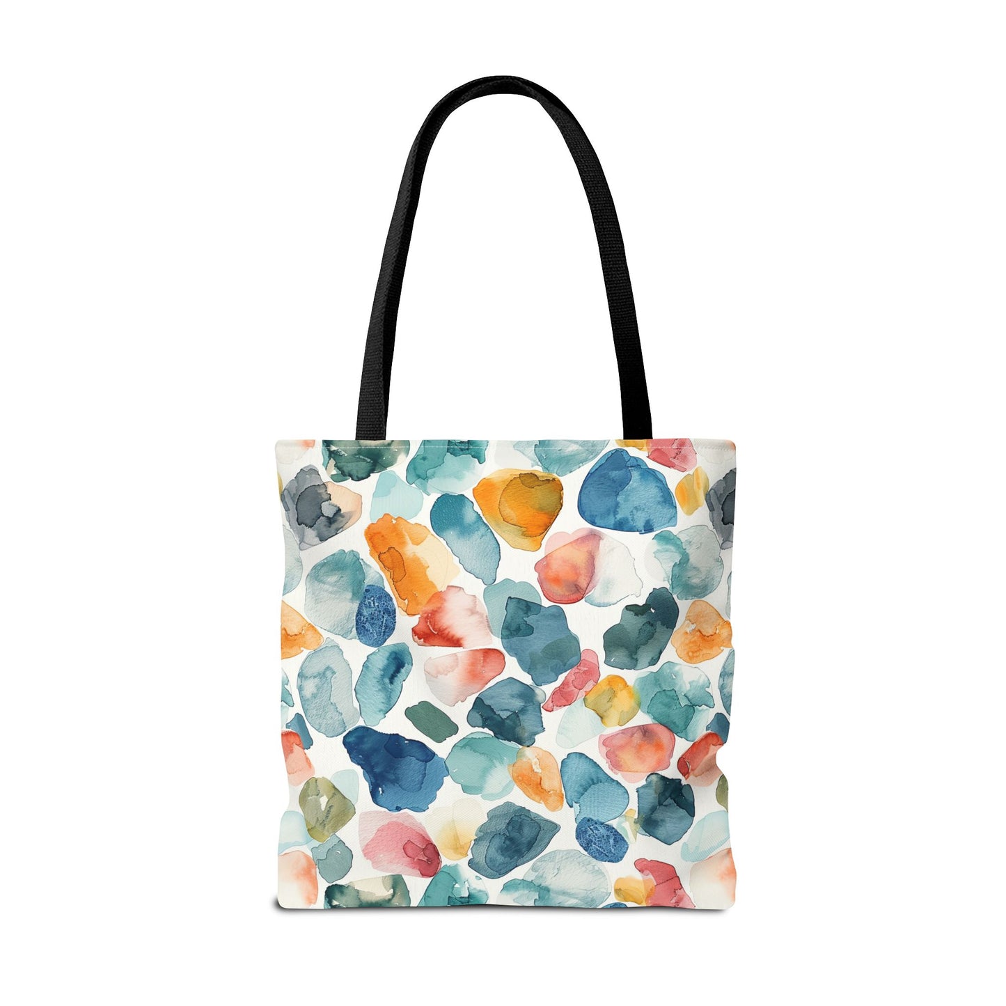 Watercolor Pebble Terrazzo Canvas Tote Bag